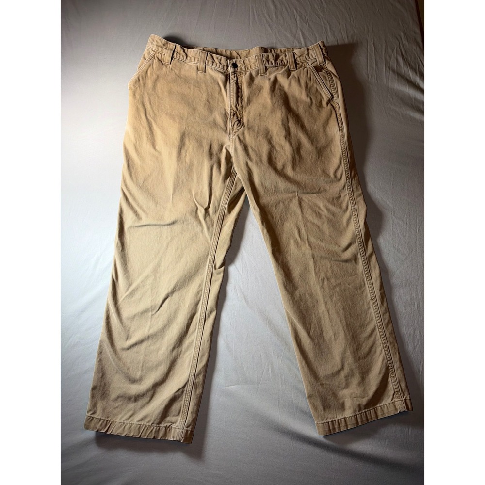 Carhartt Mens Relaxed Fit Canvas Work Pants Tan Khaki 100095-253 44x30